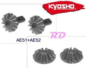 Piñones diferencial AE51+AE52, KYOT28