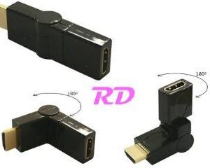 Adaptador HDMI Macho a HDMI Hembra Direccional, dh37.631