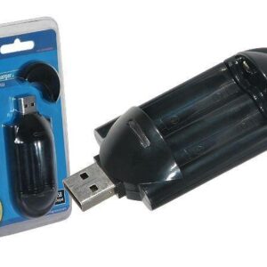 Cargador de pilas portátil USB 2xAA/AAA negro, OA8198