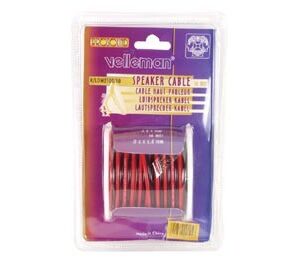 Cable altavoz 2x1,0mm Rojo/Negro Bobina 10m