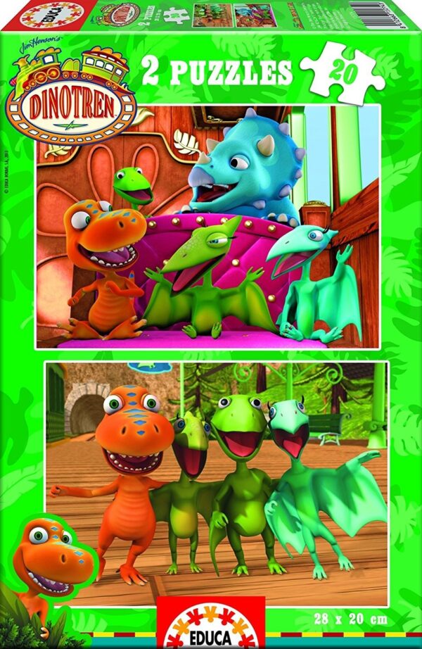 Puzzle doble dinotren Educa 15774